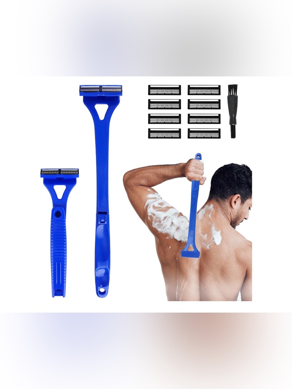 New Back Shaver for Men with Foldable Ergonomic Long Handle